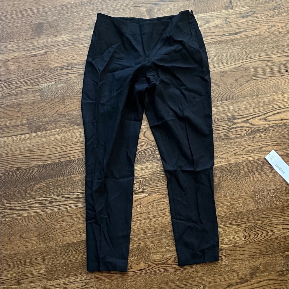 Theory High Waisted Lightweight Wool Black Pants